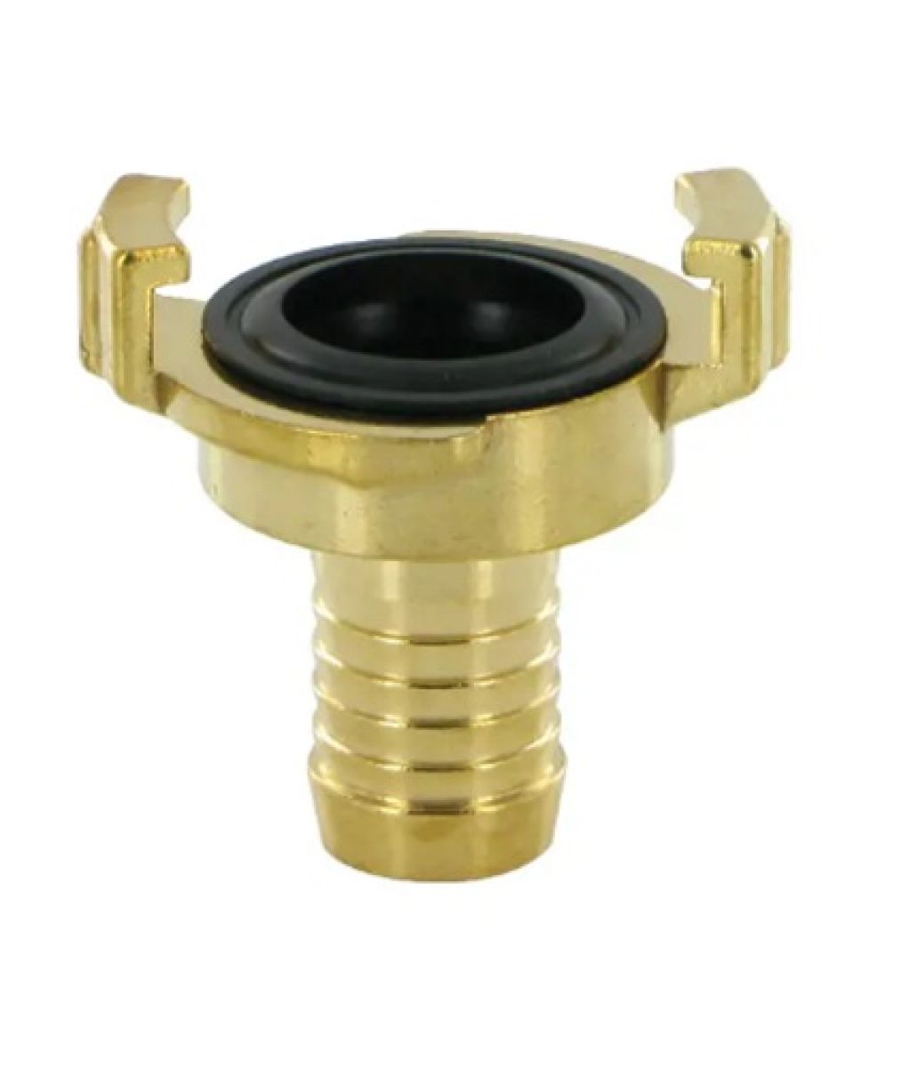 Industrie Klauenkupplung aus Messing mit 10 mm (3/8 Zoll) Schlauchtuelle und NBR Dichtung von sanilexo